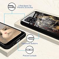Vista 5 de Funda para Samsung Galaxy A12 5G con protector de pantalla, parte trasera de vidrio templado + TPU de silicona suave que absorbe los golpes
