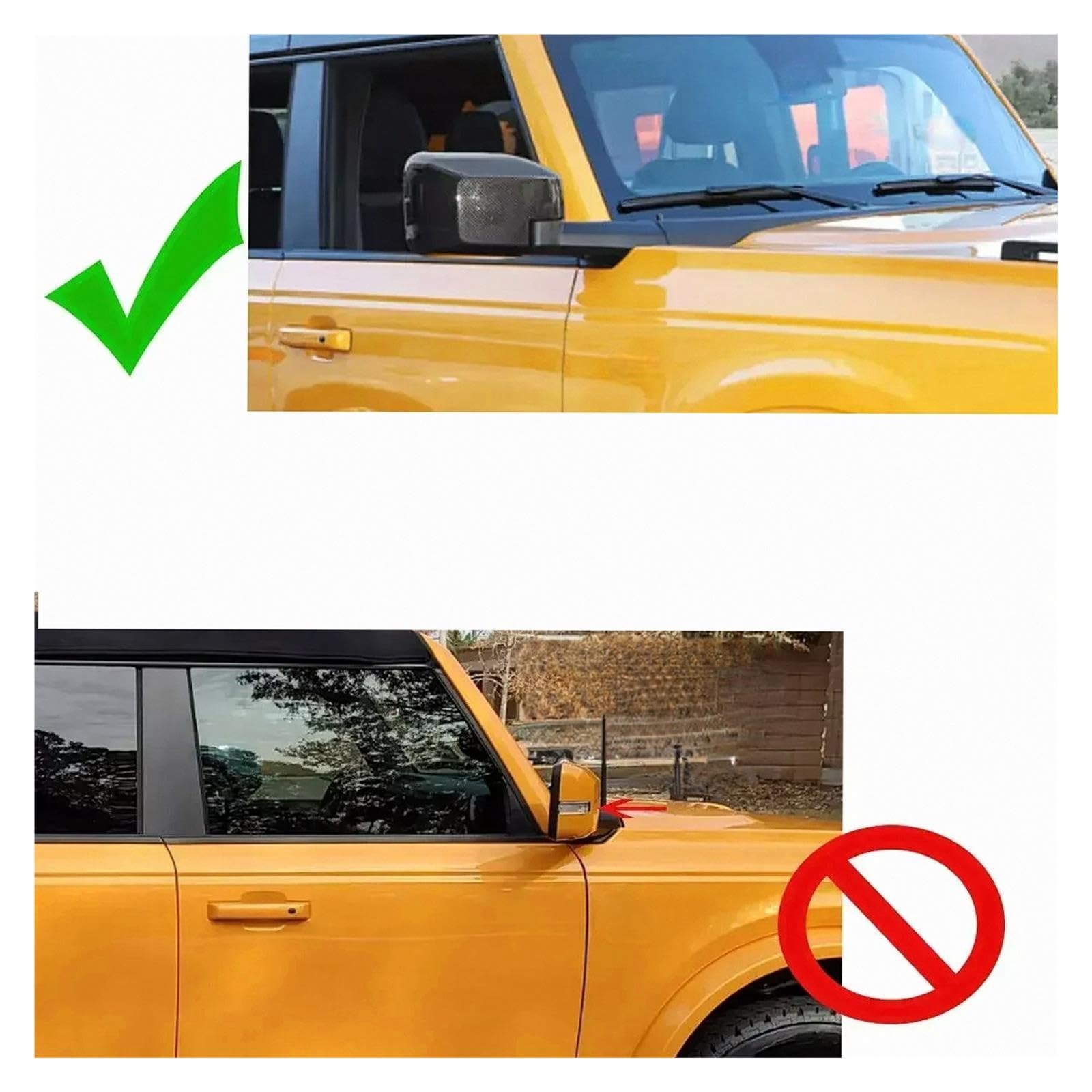 Außen Spiegelkappe Für Ford Für Bronco 2021-2024 Links Und Rechts