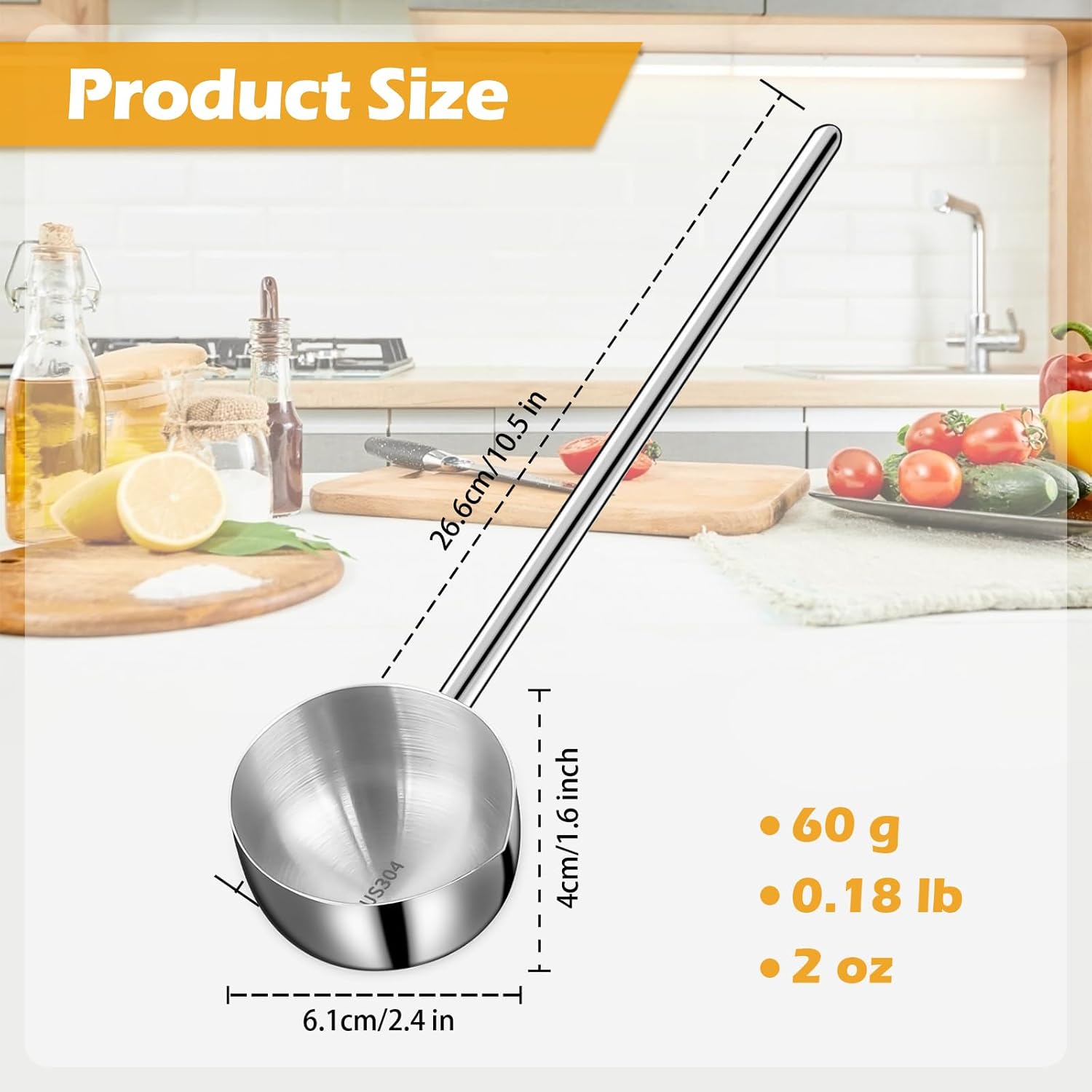 10.5 Inch Small Stainless Steel Soup Ladle With Pour Spout