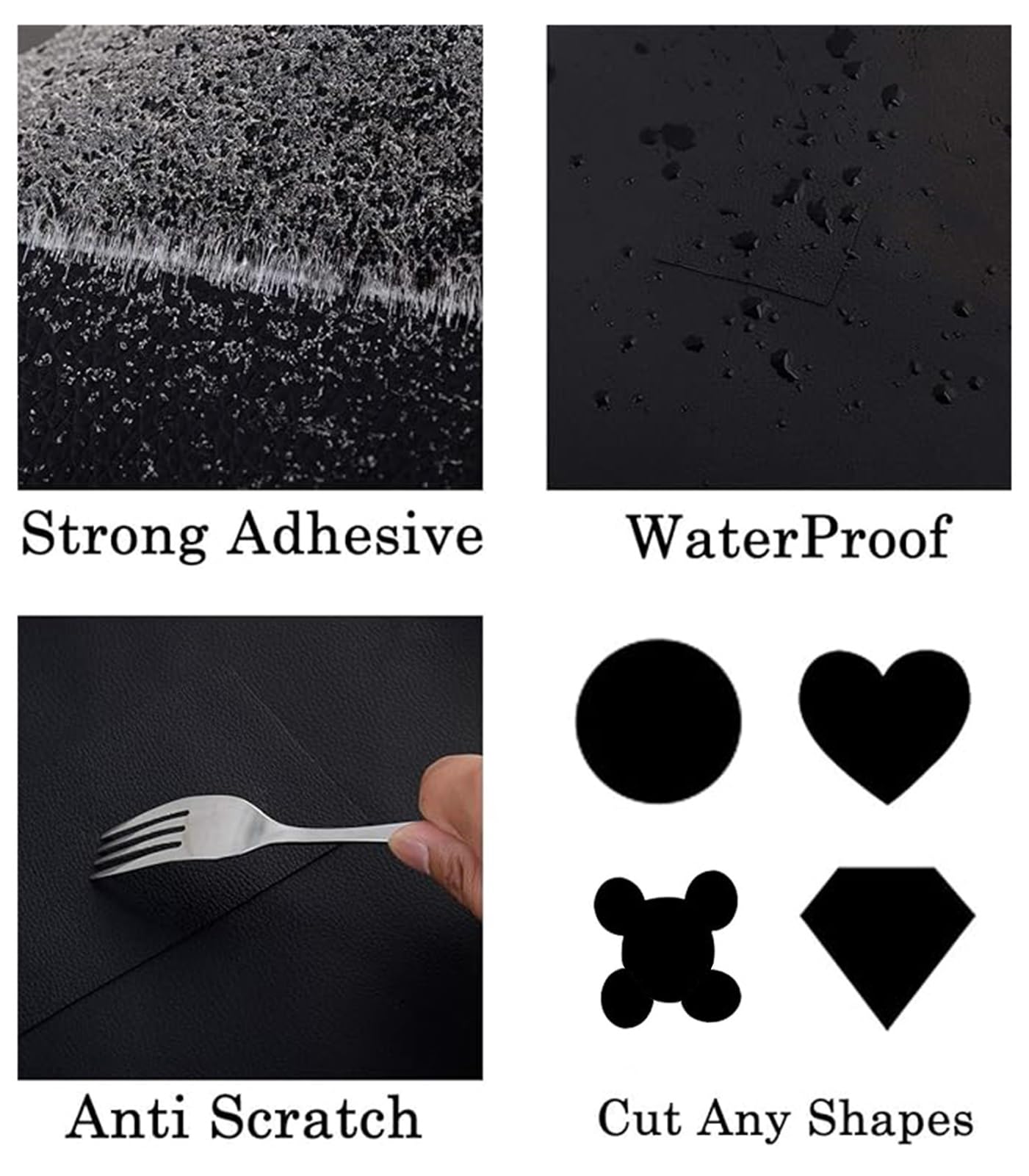 Leather Repair Kit For Furniture Zestaw do naprawy winylu DIY Samoprzylepne naszywki skórzane do zestawu naprawczego mebli do kurtek motocyklowych na kanapę(Black,47.2x118in)