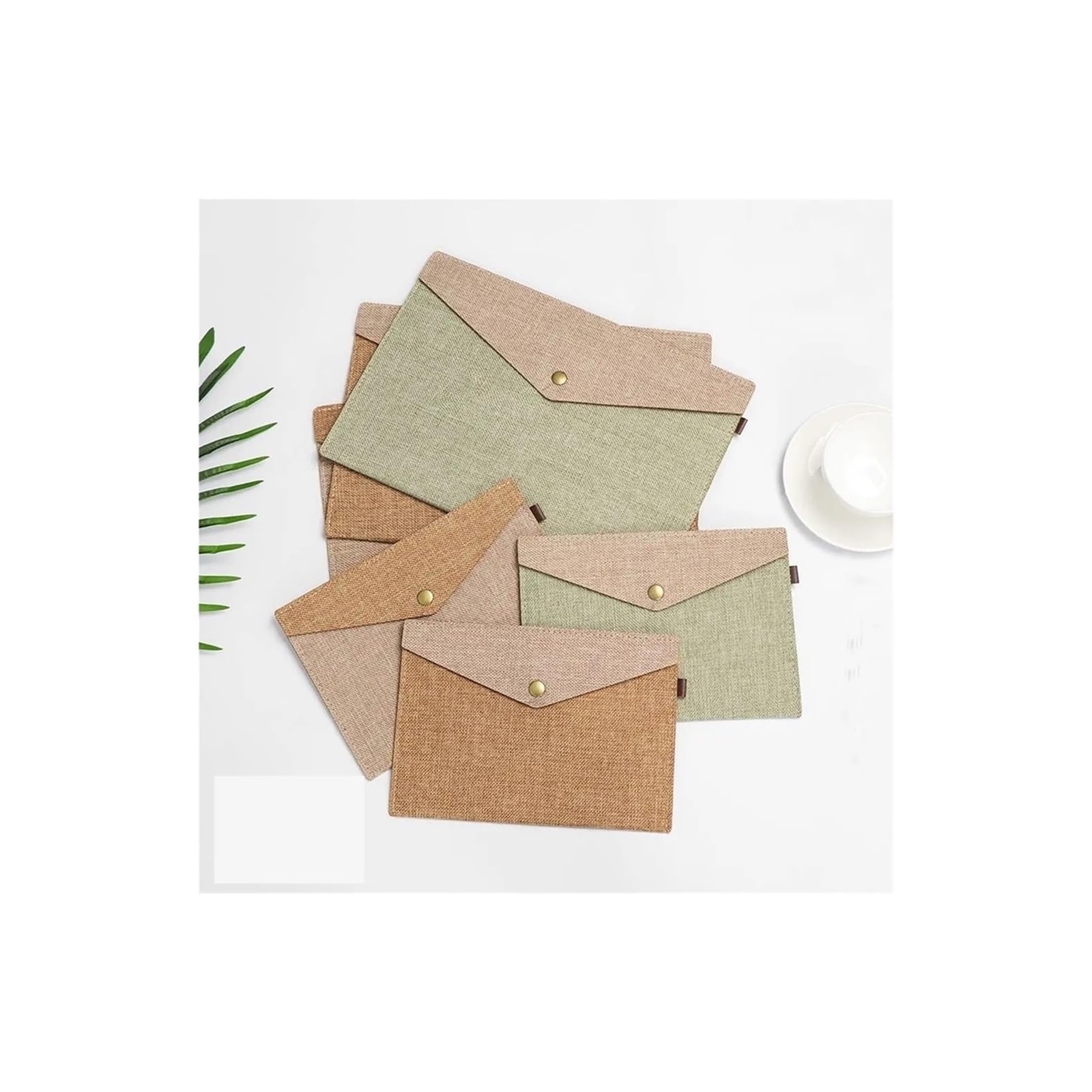 10pcs Simple A4/A5 Canvas Felt File Briefcase Paper Holder Document Bag Folder Portable Organizer Stationery Office Supply Per Scrivania