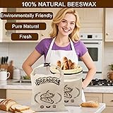 FLYAMAPIRIT Beeswax Bread Bag for Sourdough, Large Reusable Bread Bag with Beeswax and Linen for Longer Freshness, Sustainable and Washable Bags for Sourdough Bread (Pack of 2) - 4