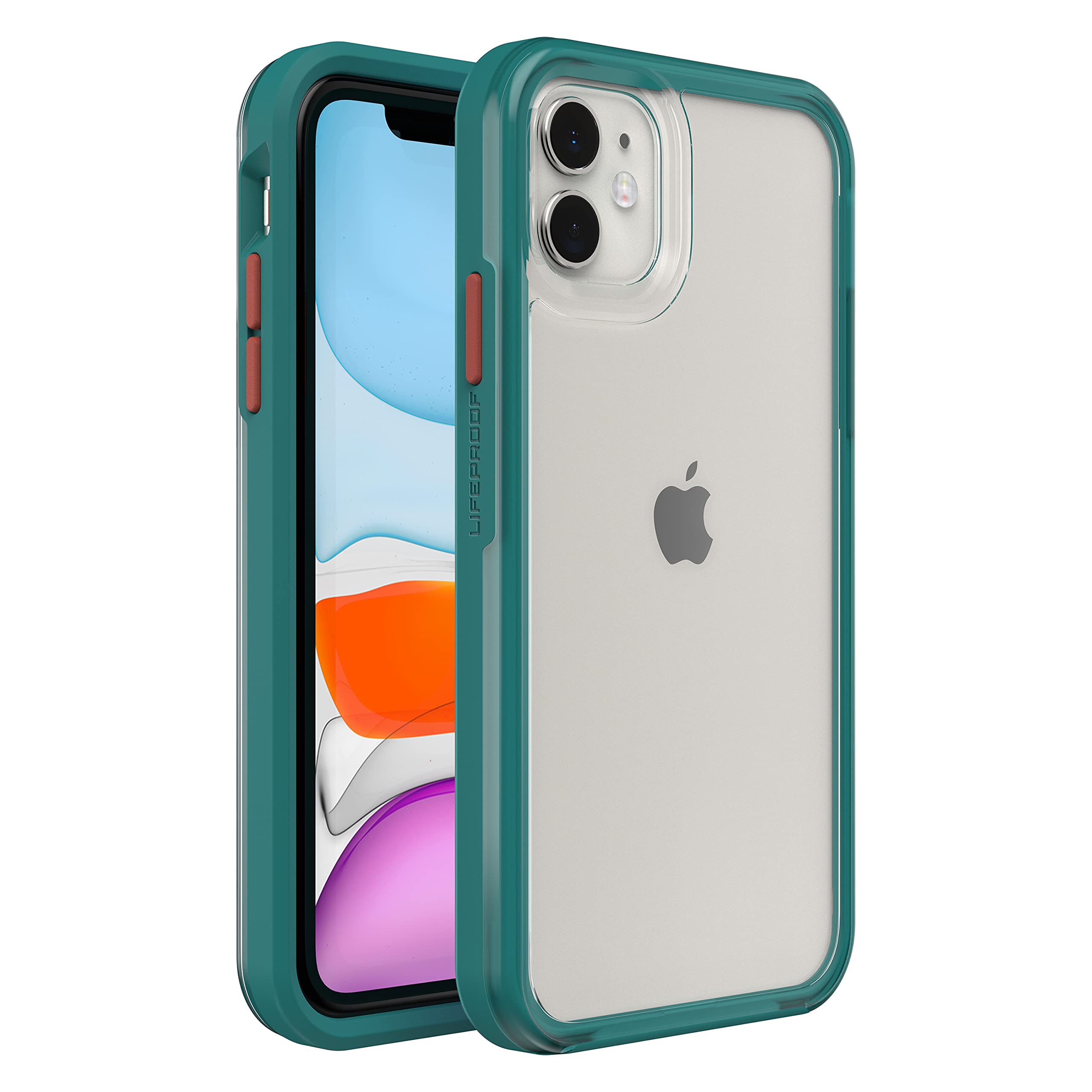 LifeProofSEE Case for iPhone 11, Shockproof, Drop proof to 2 Meters, Ultra-Slim, Protective Thin Clear Case, Sustainably Made, Clear/Green