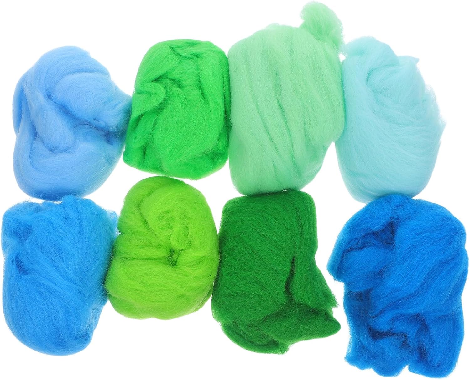 CIMAXIC 8pcs Needle Felting Wool, Wool Felting Roving for Beginners, Needle Roving Material for DIY Hand Spinning Craft, Teacher Appreciation 10g/Pack