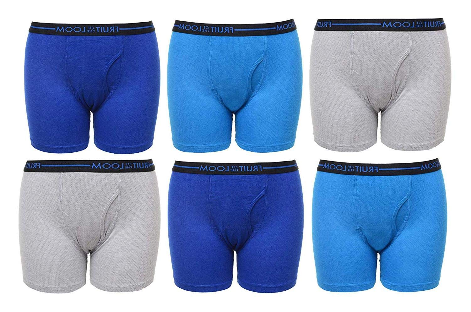 Fruit of the Loom Boxer per Ragazzi e Bambini, Senza Etichetta e Traspirante, Confezione Multipla di Colori Assortiti