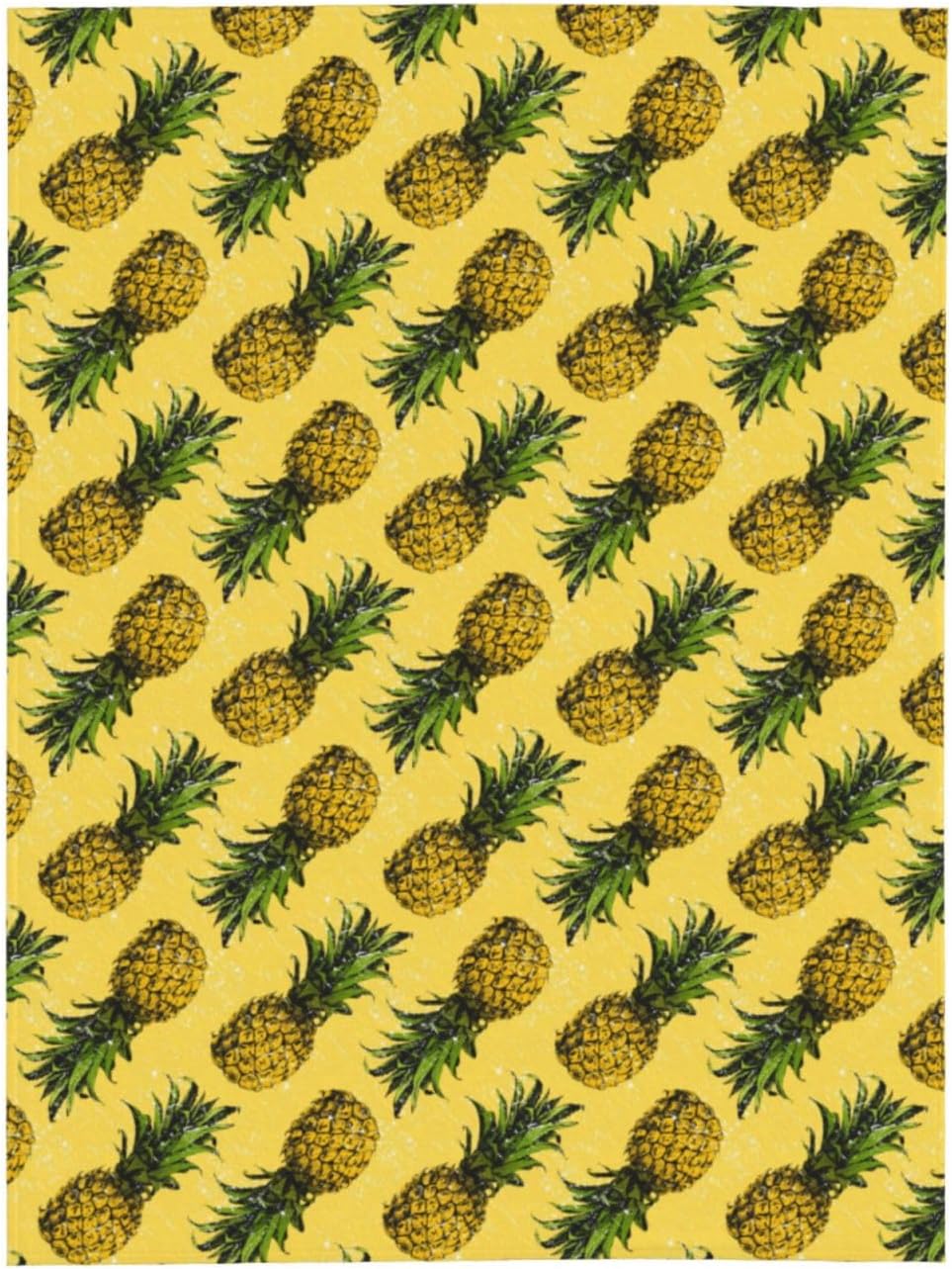 Tropical Pineapple Flannel Blankets Ultra Soft Throw Blanket Movie Blanket Lightweight Bedding Living Decor