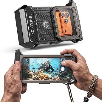2026 Underwater Phone Case for Snorkeling, [30M Full-Depth Touchscreen] Scuba Diving Housing for iPhone 17 16 15 Pro Max, Galaxy S26 S25 Ultra, IP68 Waterproof Beach & Cruise Essentials 5TH, Black
