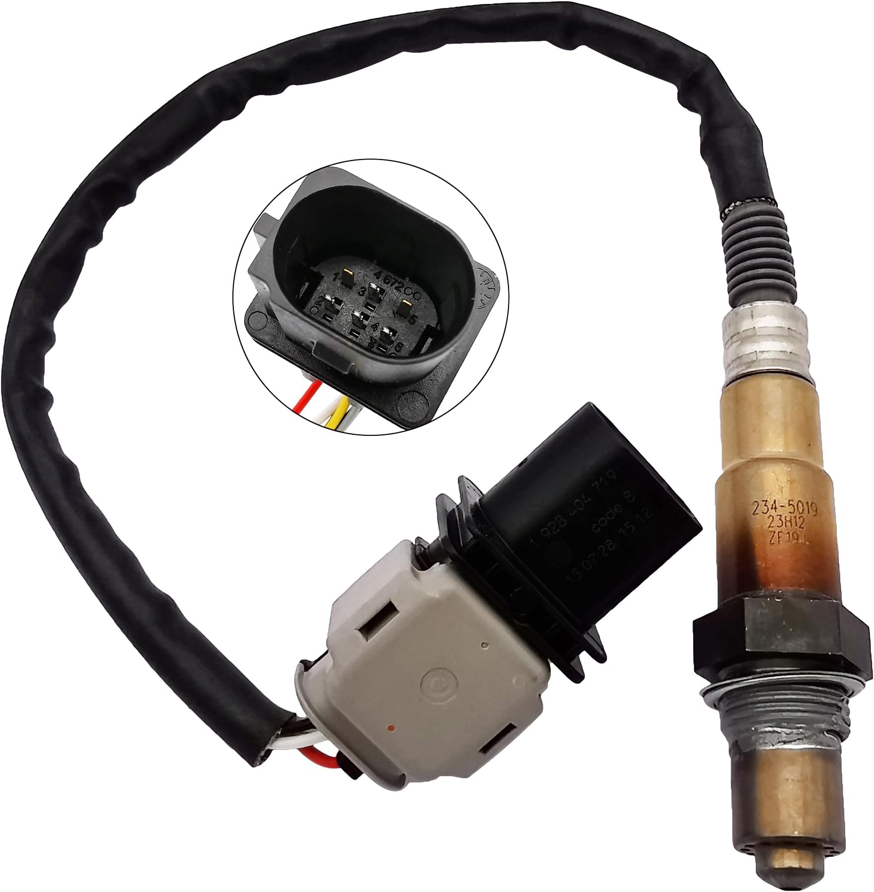 234-5019 Air Fuel Ratio Sensor Upstream Oxygen O2 Sensor Replacement for Audi A4 A5 A6 A8 Q5 R8 Quattro 2.0L, for Jetta 1.4L Passat Touareg 3.6L 234 5019 2345019