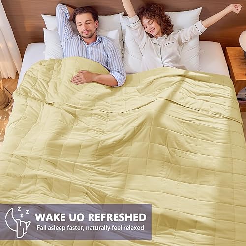 Vista 500 de yescool - Manta con peso, 10 libras, fresca, transpirable, con cuentas de cristal prémium, lavable a máquina, para dormir, 90-110 libras, 41 x 60