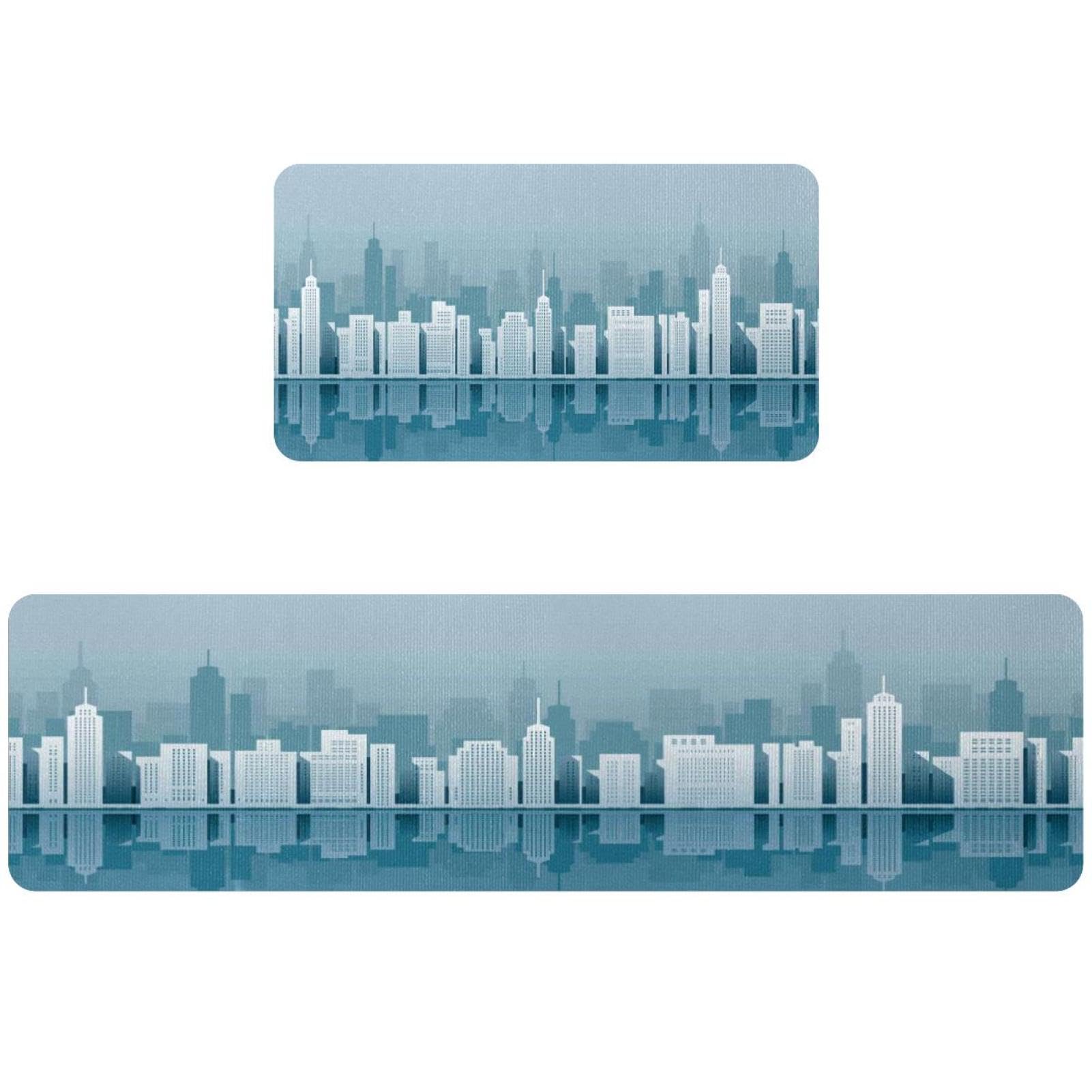 Tapis de cuisine au motif fond de ville pour votre intérieur