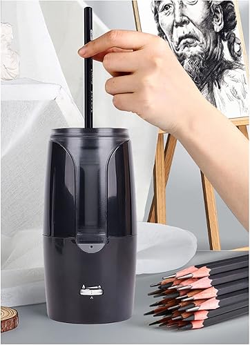 Miniatura 2 de Sacapuntas eléctrico recargable para lápices de colores, sacapuntas eléctricos de parada automática, afilador rápido en 3 segundos, sacapuntas