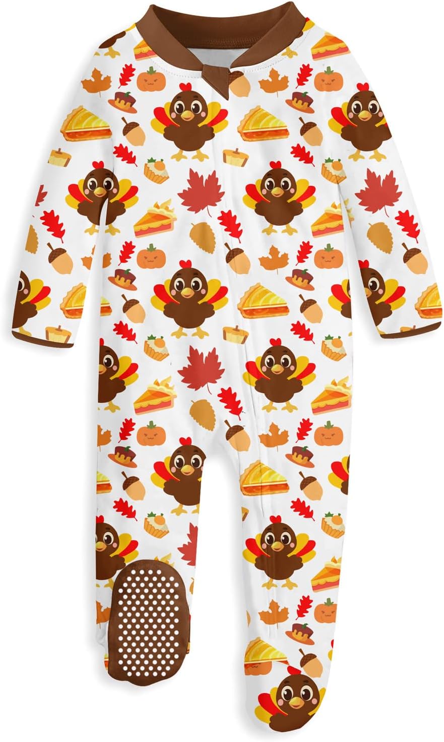 UNIFACO Baby Girls Boys Footed Pajamas One-Piece Sleeper Snug Fit Sleep and Play Zip Front Footie Romper 0-12 Month