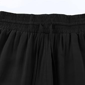 Women's Pants Casual Drawstring Elastic Waist Palazzo Pants Casual Straight Leg Trousers Loose Straight Leg Trousers