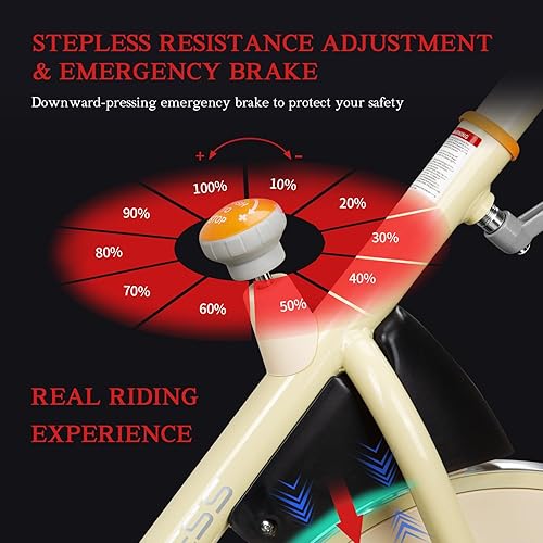 Miniatura 5 de Bicicleta estática para interiores, bicicleta estática para interiores, resistencia magnética, correa de transmisión de correa deportiva, bicicleta