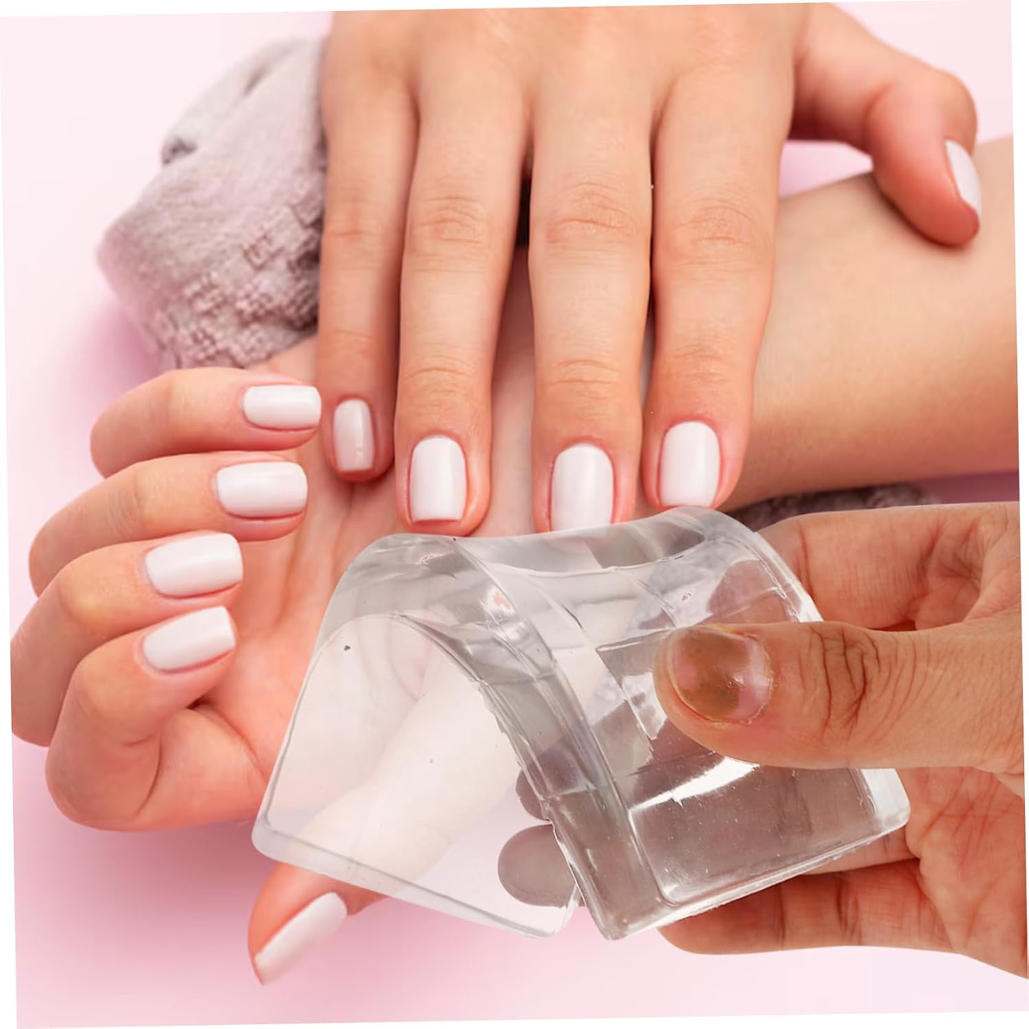 French Tip Nail Art Stamper Silicone Nail Stamper Head for Women Nail Art Stamping Tool