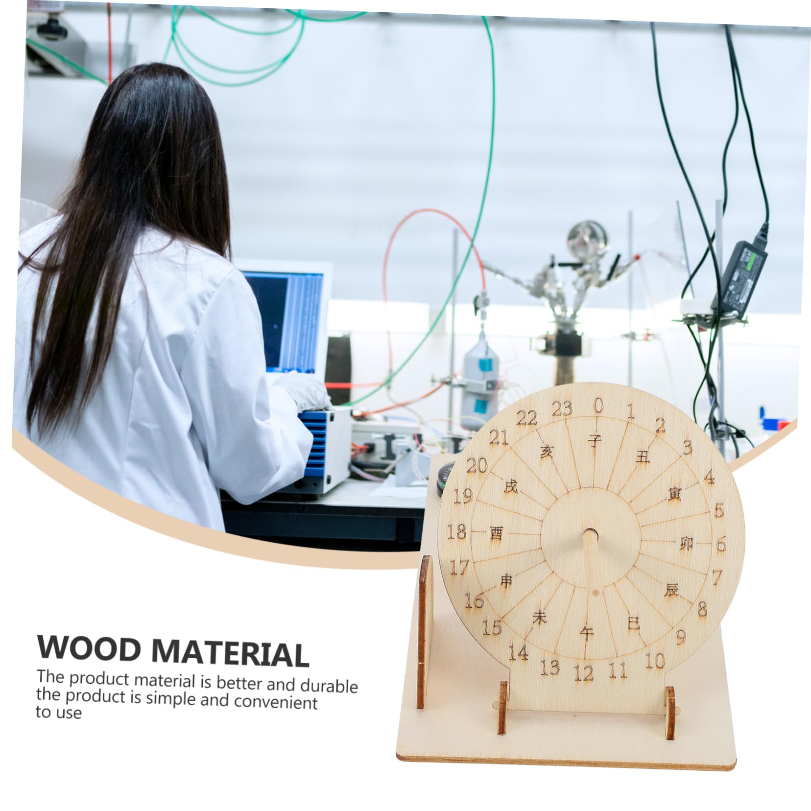 Hemobllo Reloj De Sol De Madera DIY Educativo para Niños, Modelo De Reloj De Sol Ensamblable, Instrumento Científico De Seguimiento Solar, Enseñanza y Aprendizaje Al Aire Libre
