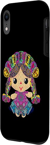Vista 65 de iPhone 13 Pro Max muñeca mexicana, maria, mazahua arte huichol, lele, estuche