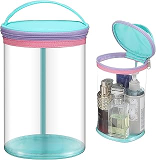 Beach Gifts Heavy Duty Clear Lotion Bag for Toiletry Cylinder Makeup Bag Sunscreen Travel Organizer Pouch Waterproof Cosmetic Pouch with Handle Zipper for Christmas Beach Pool Airport Women