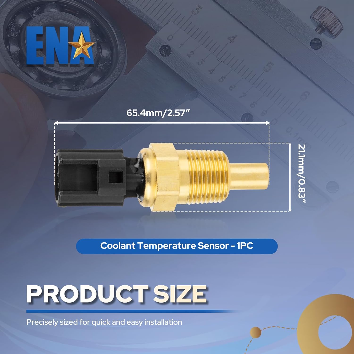 ENA Engine Coolant Temperature Sensor Compatible with Jeep Wrangler Dodge Caravan Grand Chrysler Town & Country Plymouth Voyager 2.5L 3.8L l4 V6 1995-2004 2005 2006 2007 2008 Replaces TX81 56027873