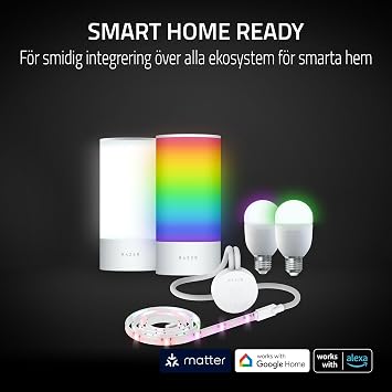 Razer Aether Smart Bulb - LED Bulb for Smart Homes (Available as E27, Powered by Chroma RGB, Compatible with Matter, Supports Smart Home Application)
