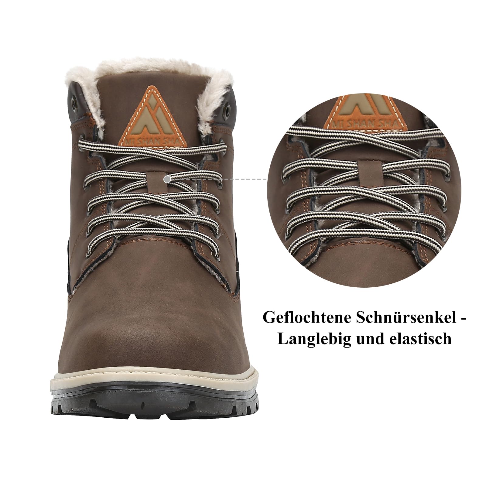 Warme Winterboots Outdoor Gefüttert Schneestiefel 36-48 EU | Herren Winterschuhe, Damen Winterstiefel, Trekkingschuh, Wanderschuh, Bequem, Laufen, Spaziergang, Schnee, Rutschfest