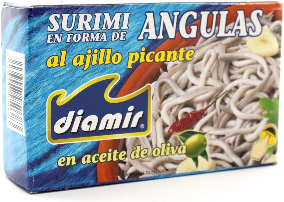 Diamir Imitation Baby Eels in Garlic Dressing 110 g Easy-Open