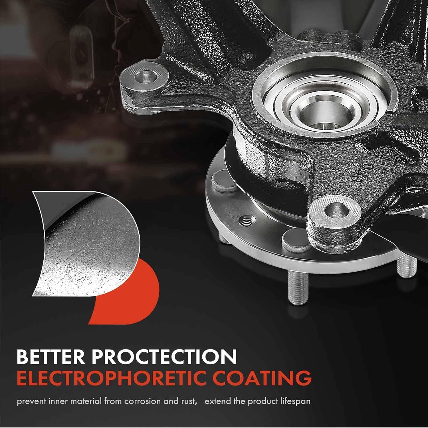 A-Premium Front Right Steering Knuckle & Wheel Bearing Hub Assembly Fit for Ford Fusion 2006-2012 & Lincoln MKZ 2007-2012, Zephyr 2006 & Mercury Milan 2006-2011, Passenger Side