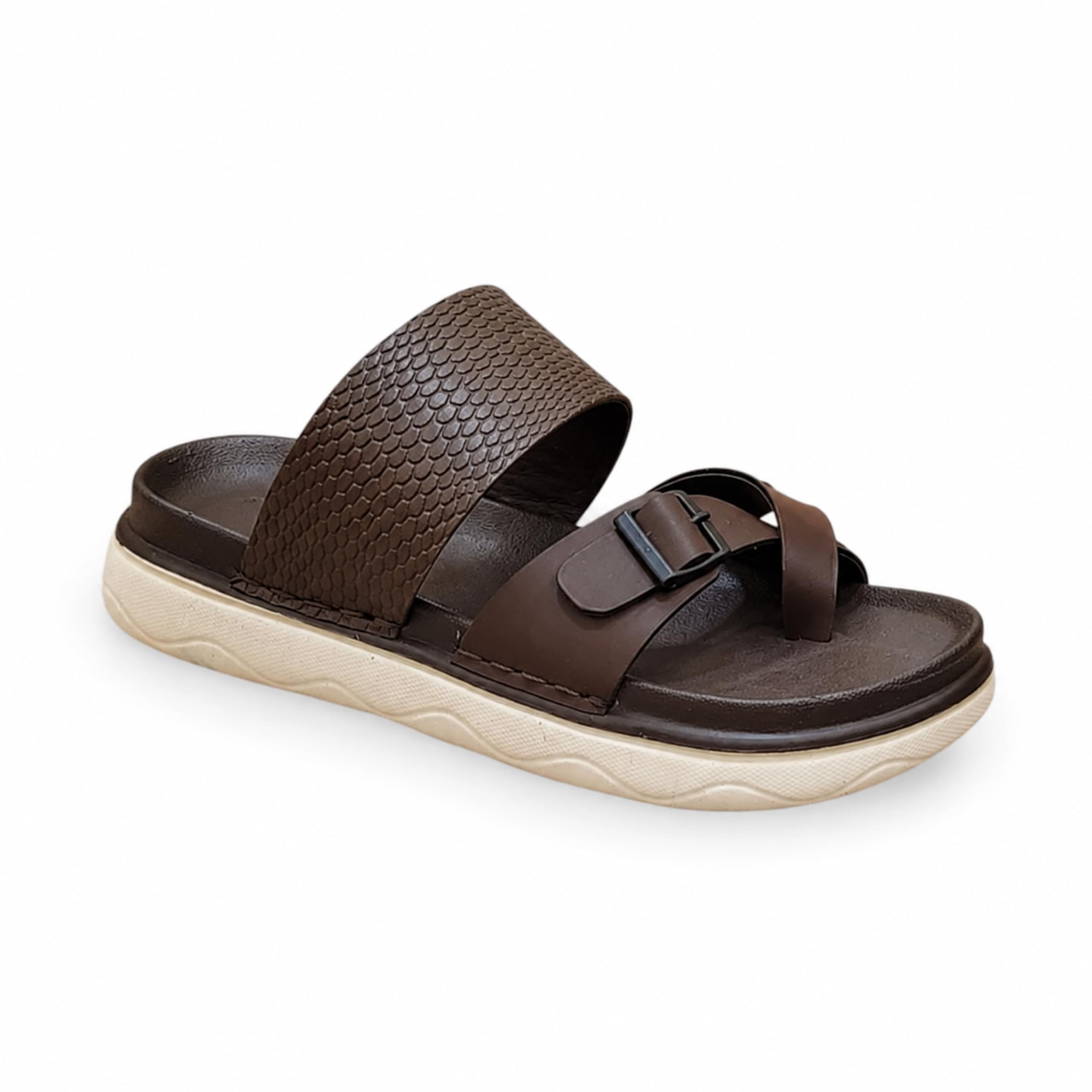 Men Slipper | Comfort Flip Flop Slides | Synthetic Leather Sandals For Men | Airmix Sole For Walking Feel Comfort-image-11