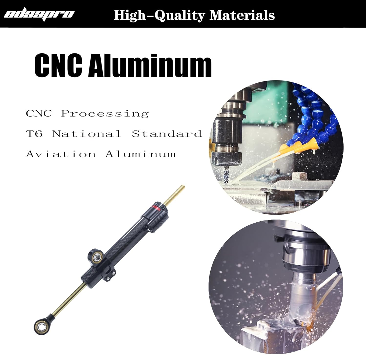 Motorcycle Universal CNC Aluminum 13" Carbon Fiber Steering Damper Adjustable Damper Universal Steering Stabilizer For Sport Bike Street Bike Safety Control