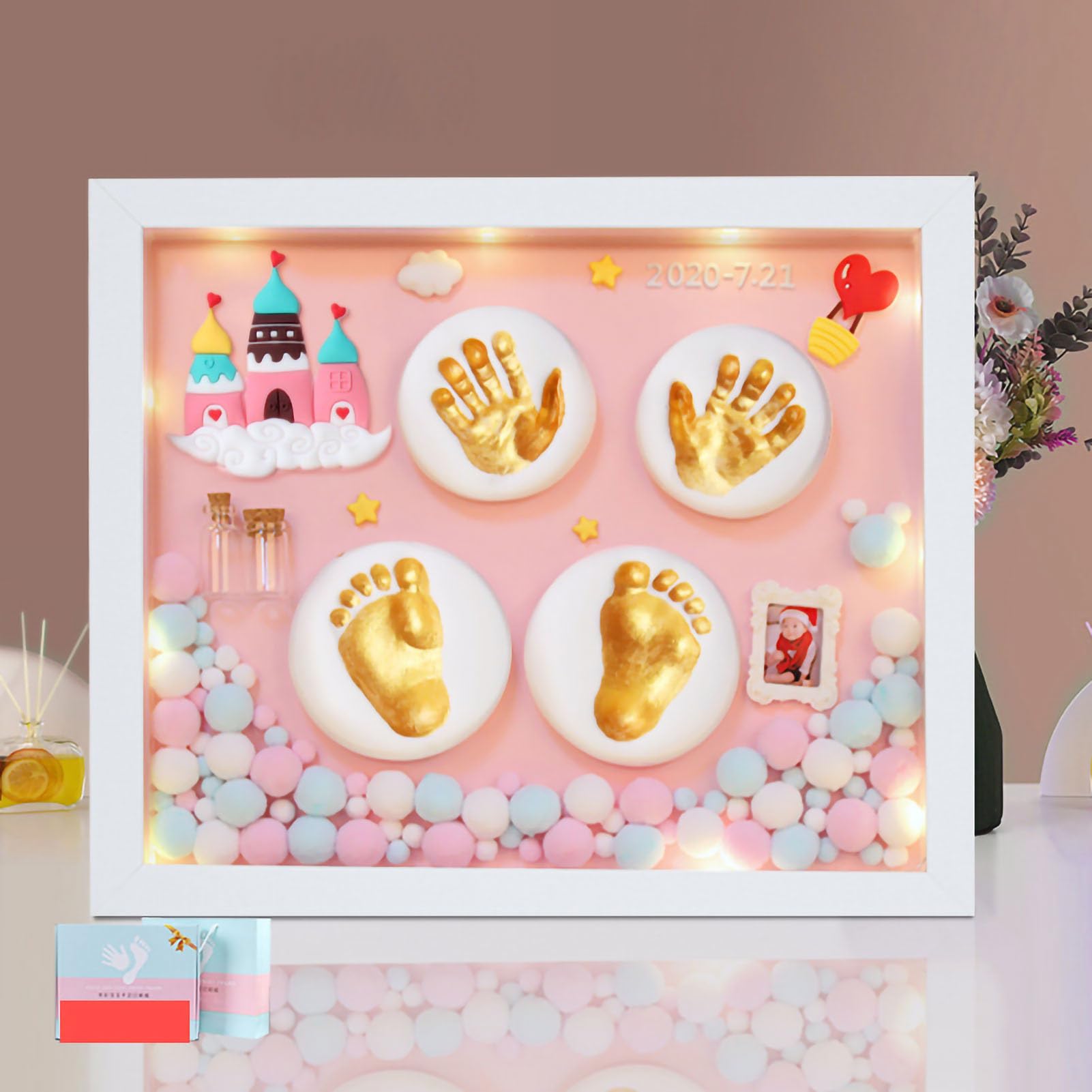 Baby - Handabdruck - Fu ß Abdruck - Maker - Set klarer Abdruck (Typ 2)