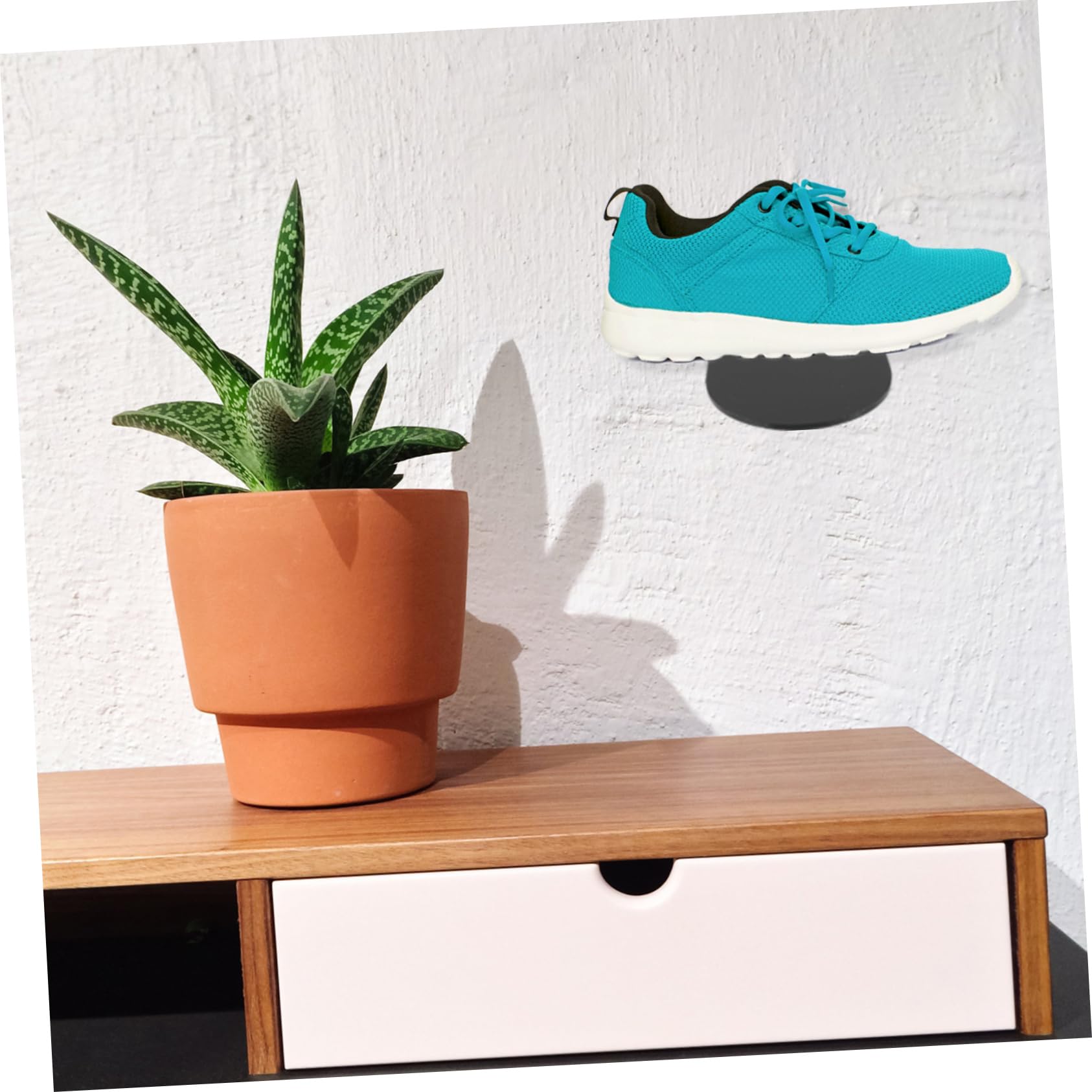 Espositore per scarpe da parete in acrilico, elegante, per soggiorno e camera da letto, perfetto per scarpe da ginnastica e scarpe di cartone, 1 set per una facile conservazione