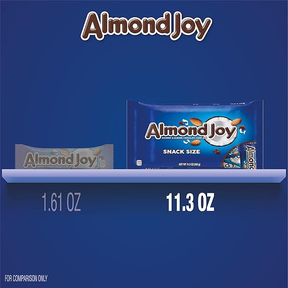 Almond Joy Candy Bars| Snack Size| 11.3 oz
