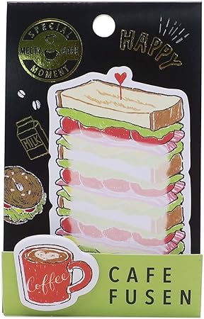 Amazon Co Jp Melty Cafe 付箋 ダイカットふせん サンドイッチ クラックス 文具 おしゃれ グッズ 通販 文房具 オフィス用品