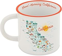 California State Illustrated Map Camp Mug - Ceramic Coffee Mug, Camping Mug, 16oz Stoneware Cup, Microwave & Dishwasher Safe