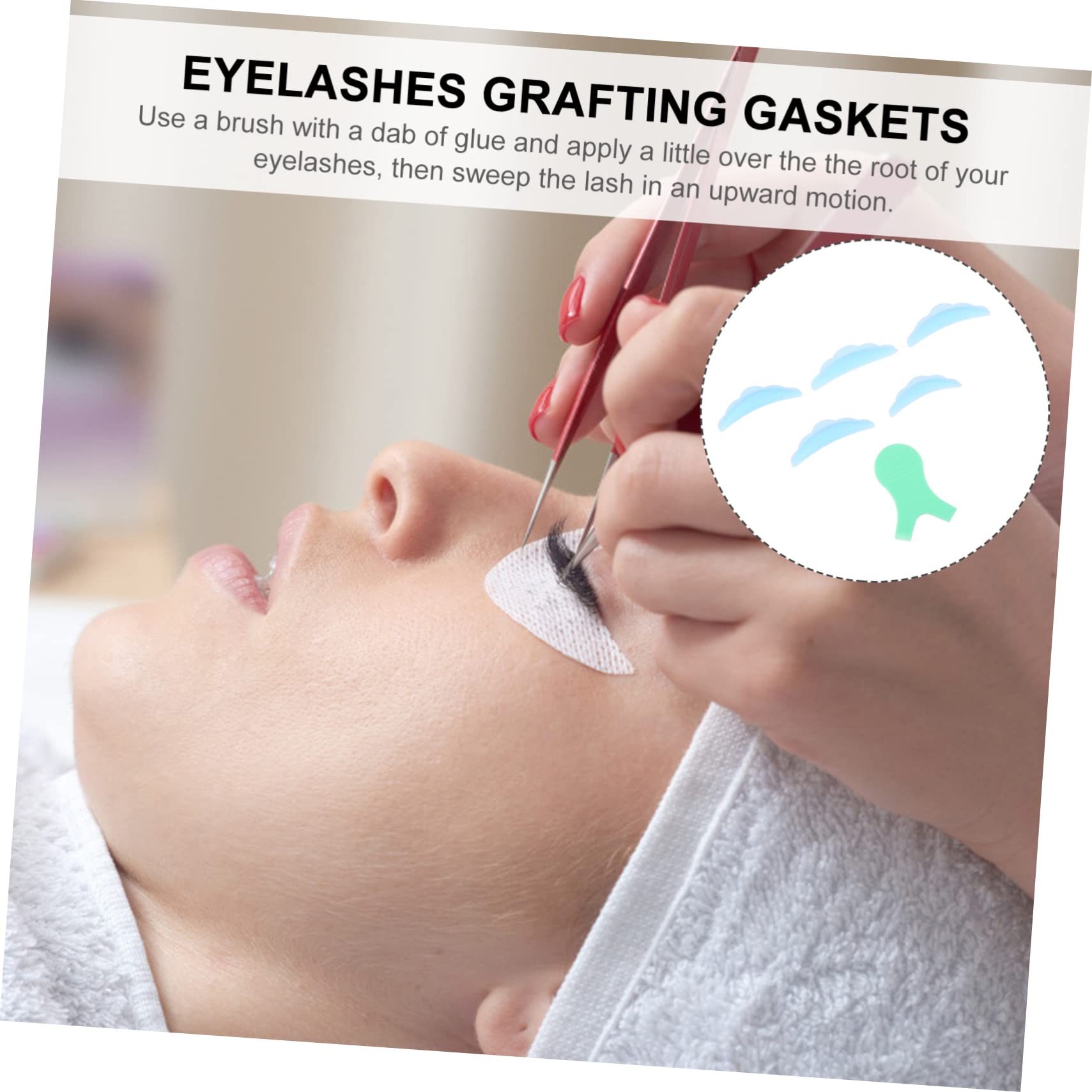 Mikinona Professional Eyelash Perm Lift Kit 30pcs Brushes 20pcs Silicone Pads for Lash Extension