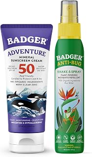 Badger SPF 50 Mineral Sunscreen and Bug Spray