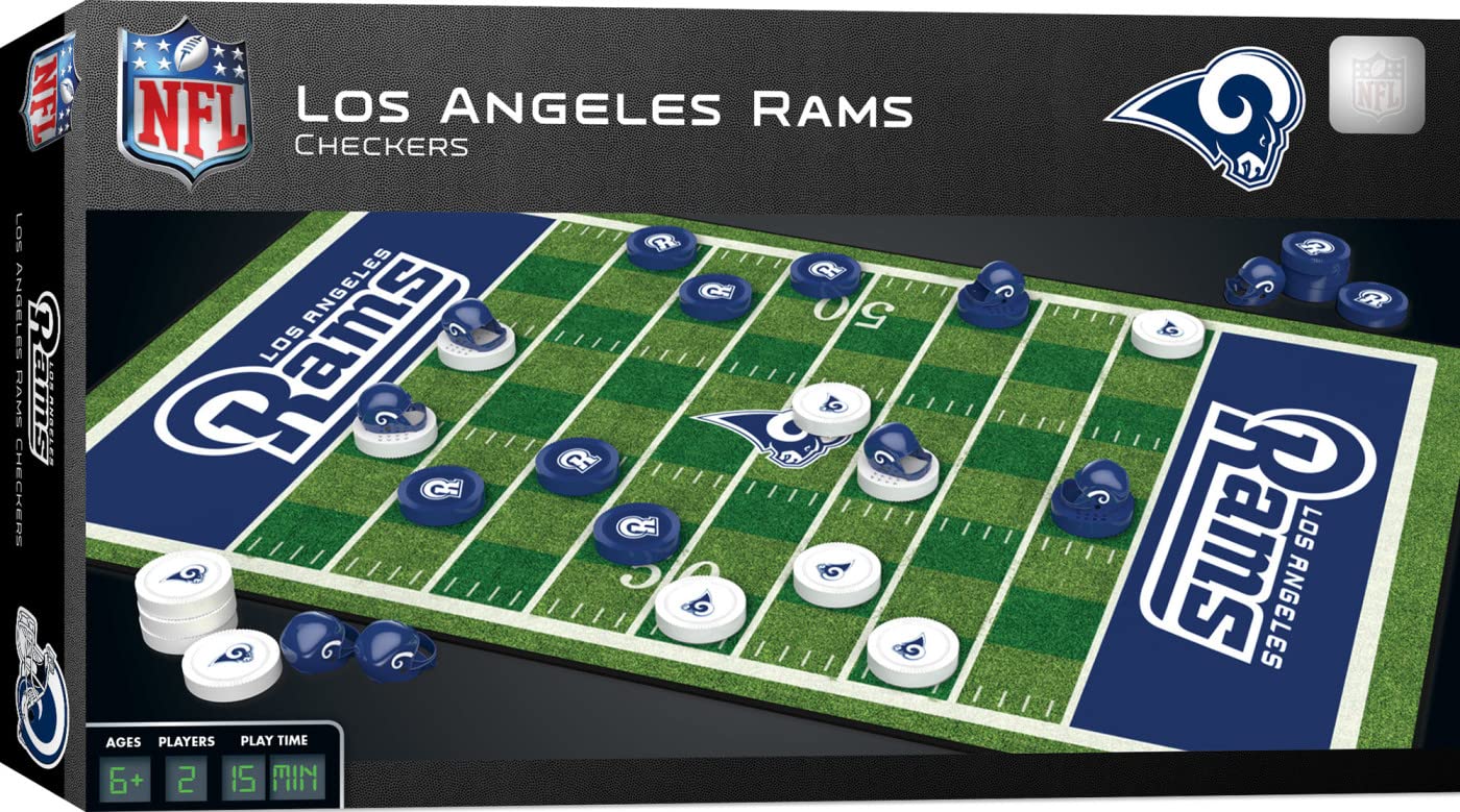 MasterPieces NFL Los Angeles Rams Checkers Board Game , 13