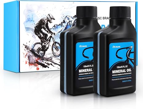 Brake Bleed Kit for Shimano, TEKTRO, TRP Hydraulic Disc Brakes, Mountain Brake Bleed Kit Including (180ml+300ml) High Performance Mineral Oil Brake Fluid