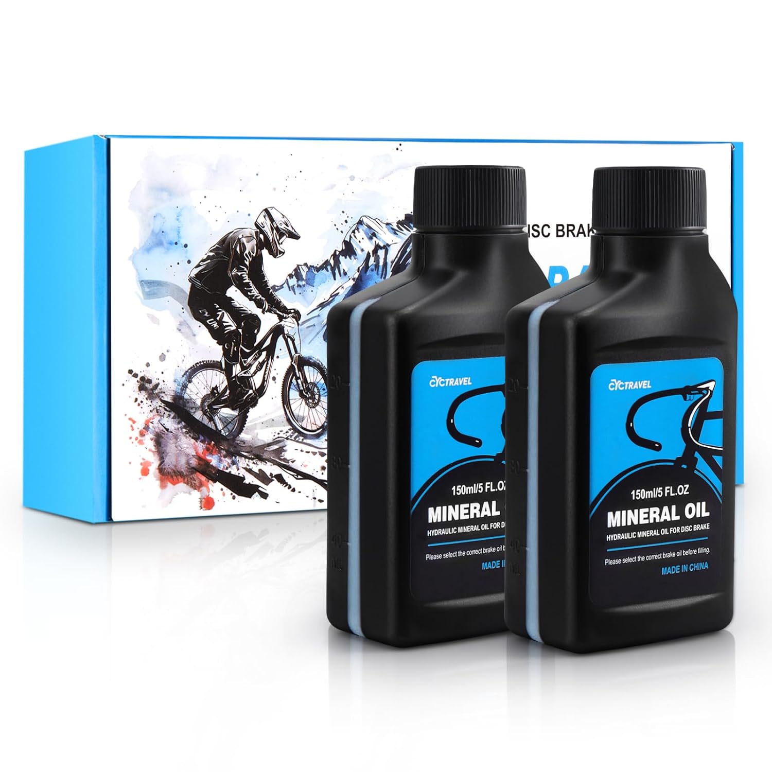 cyctravel Mineral Oil Brake Fluid 300ml for Shimano/Tektro/TRP