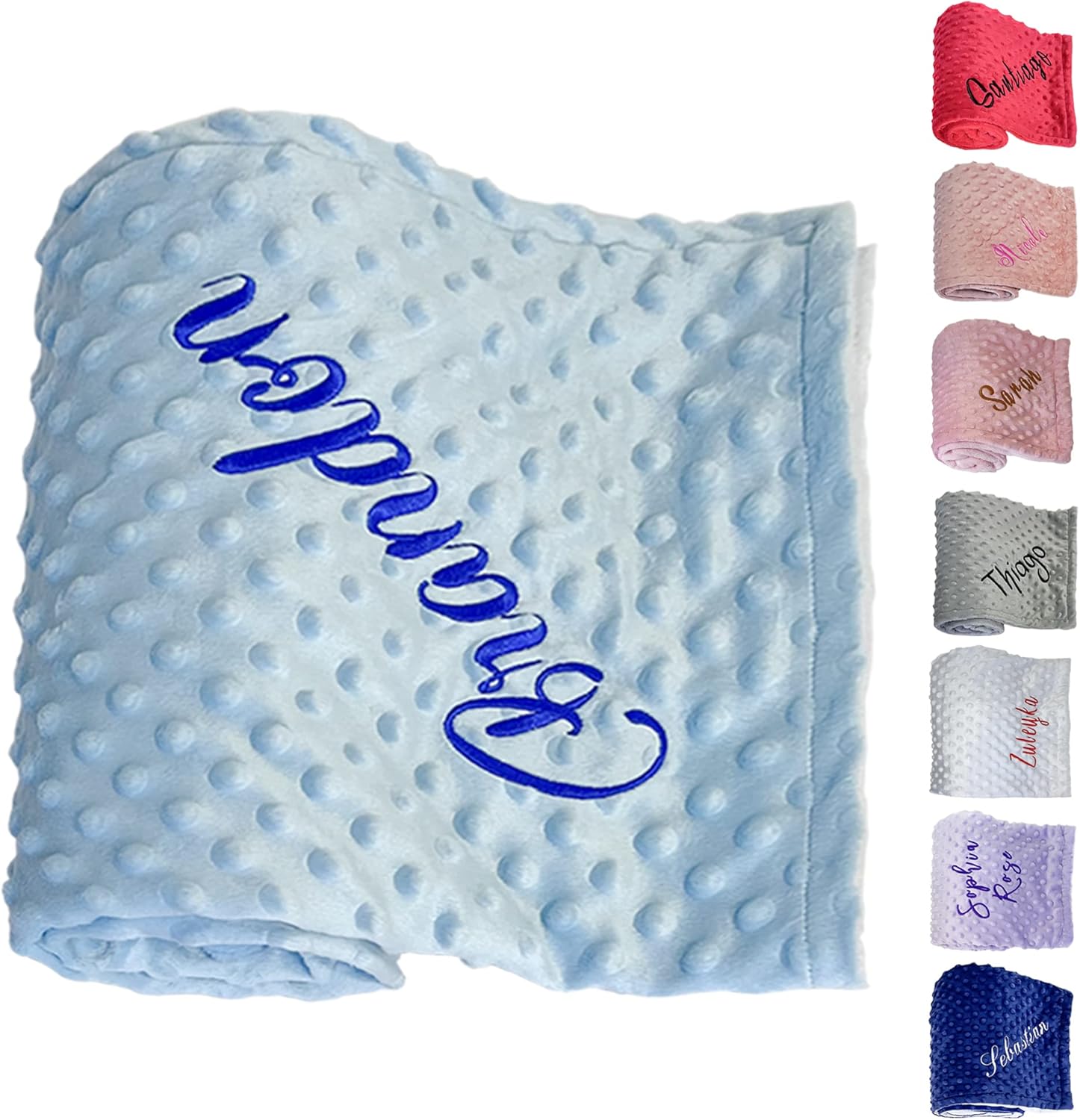 AleMir Fashion Embroidered Blanket Baby Beautiful Monogrammed Blanket Large