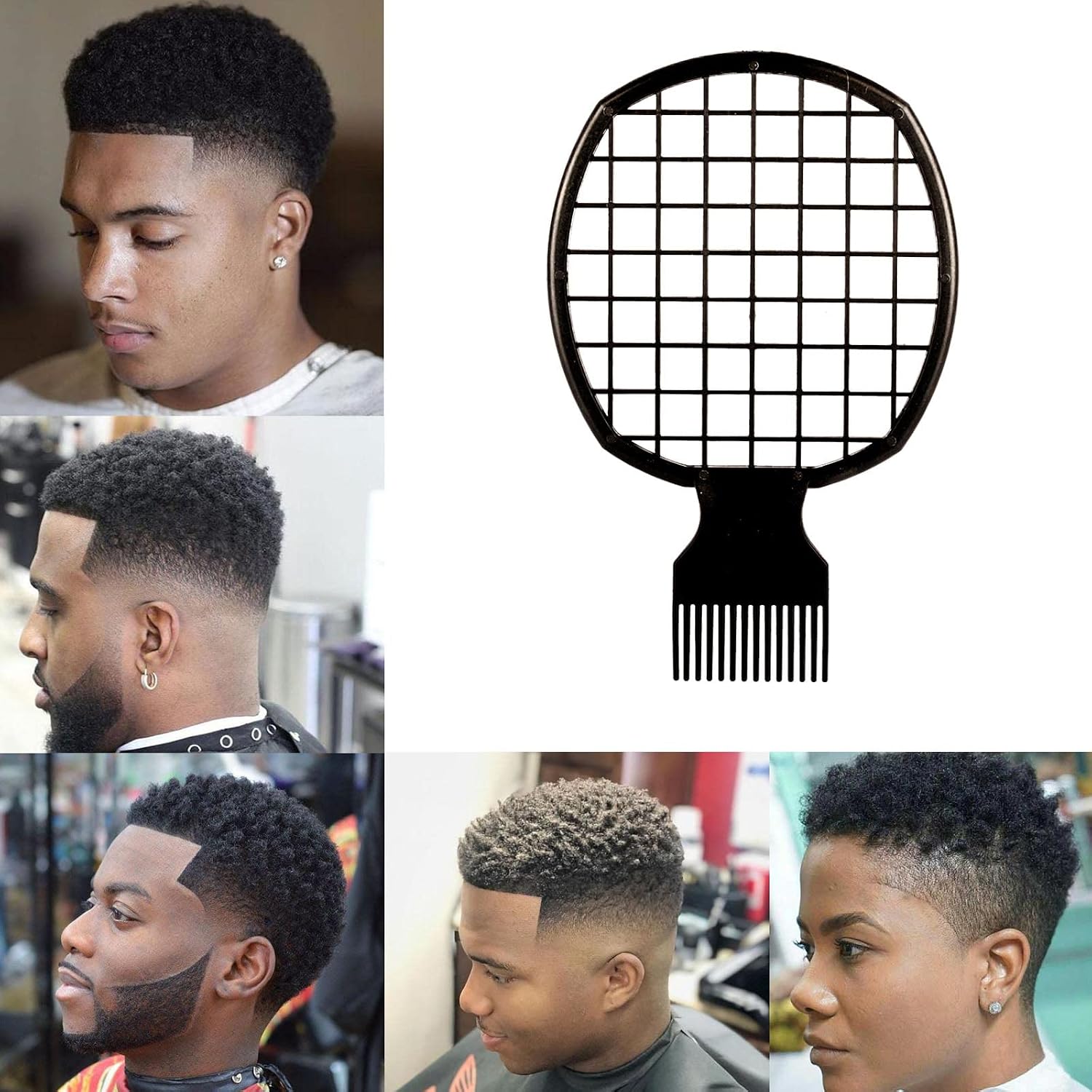 Selalu 2Pcs Twist Combs, Upgraded Hair Brush for Curls - Better Than Sponge for Men and Women (Black)