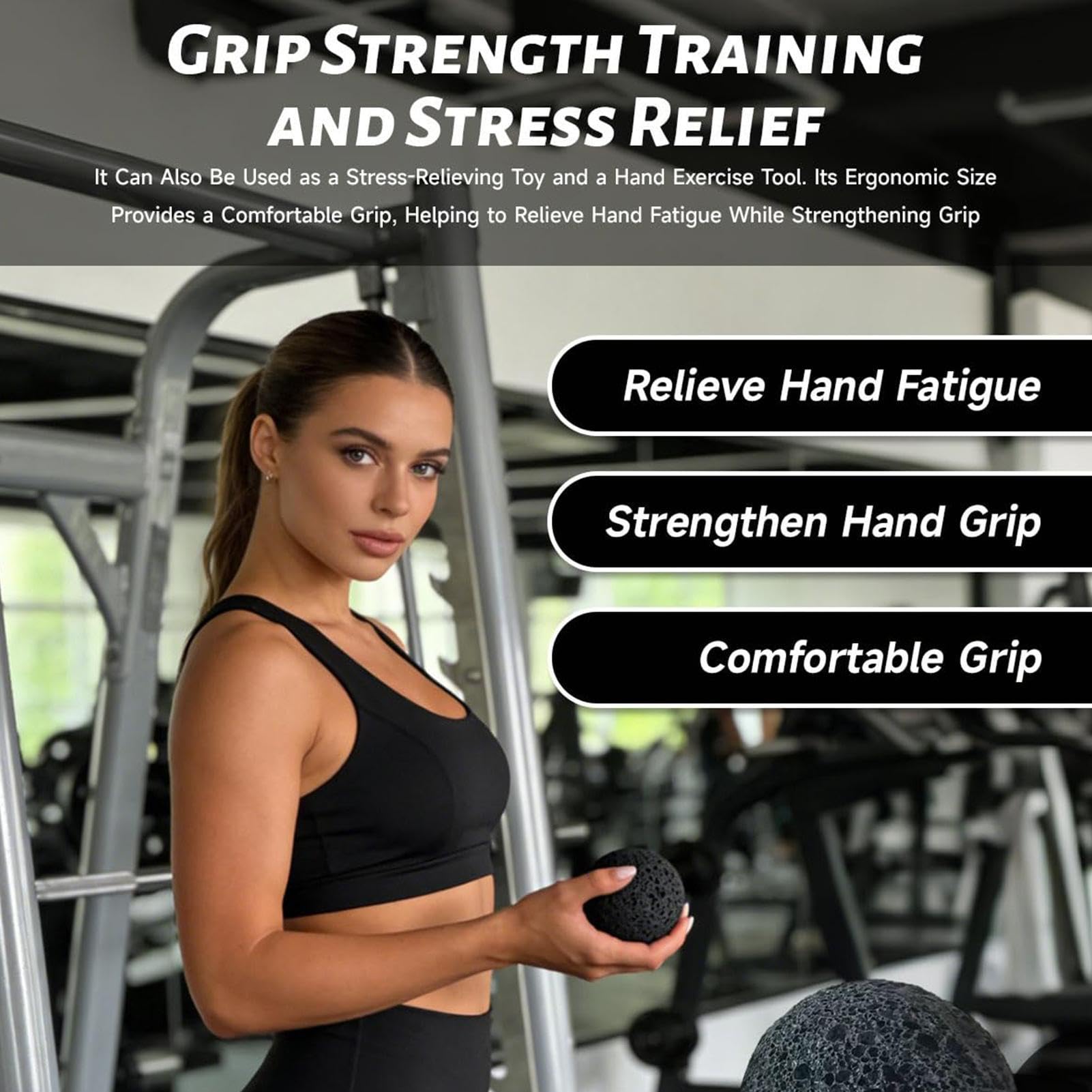Grip Strength Ball, Hand Callus Tool, Rock Climbing Exercise Ball, Sturdy Fitness Design, for Gym Workout Weightlifting Home Office Athletic Strength Training Equipment**