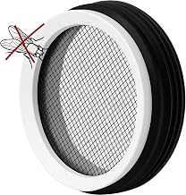 Insect Screen Ventilation Grille Ventilation System Grille Insect Protection Retrofit Rubber Seal Flow Optimised Low Vibration (Diameter 100 mm)