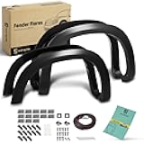 OE Factory Style Fender Flares w/Hardware Kit Fits Chevrolet Silverado 1500 2019-2021 | Not Compatible with Mud Flaps & Dually Models, Black Wheel Flare Cover Protector, Set of 4