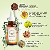 Vista 3 de Cyperus Rotundus Aceite para depilación – Aceite orgánico de rotondo de ciprés prensado en frío para ayudar a reducir la apariencia de cabello