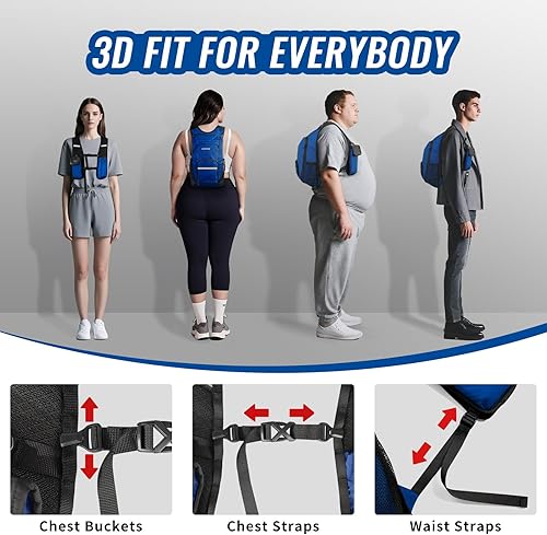 Miniatura 4 de Mochila de senderismo pequeña de 10L para mujeres y hombres, mochila plegable de viaje, mochila plegable para acampar y senderismo con estilo