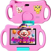 Vista 9 de Tableta para niños de 7 pulgadas Android 12.0 para niños pequeños, 4 GB de RAM 32 GB ROM Bluetooth IPS Pantalla Control Parental Dual Cámara a Azul