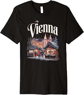 Vienna Christmas Market Fun Festive Winter Wonderland Design Premium T-Shirt
