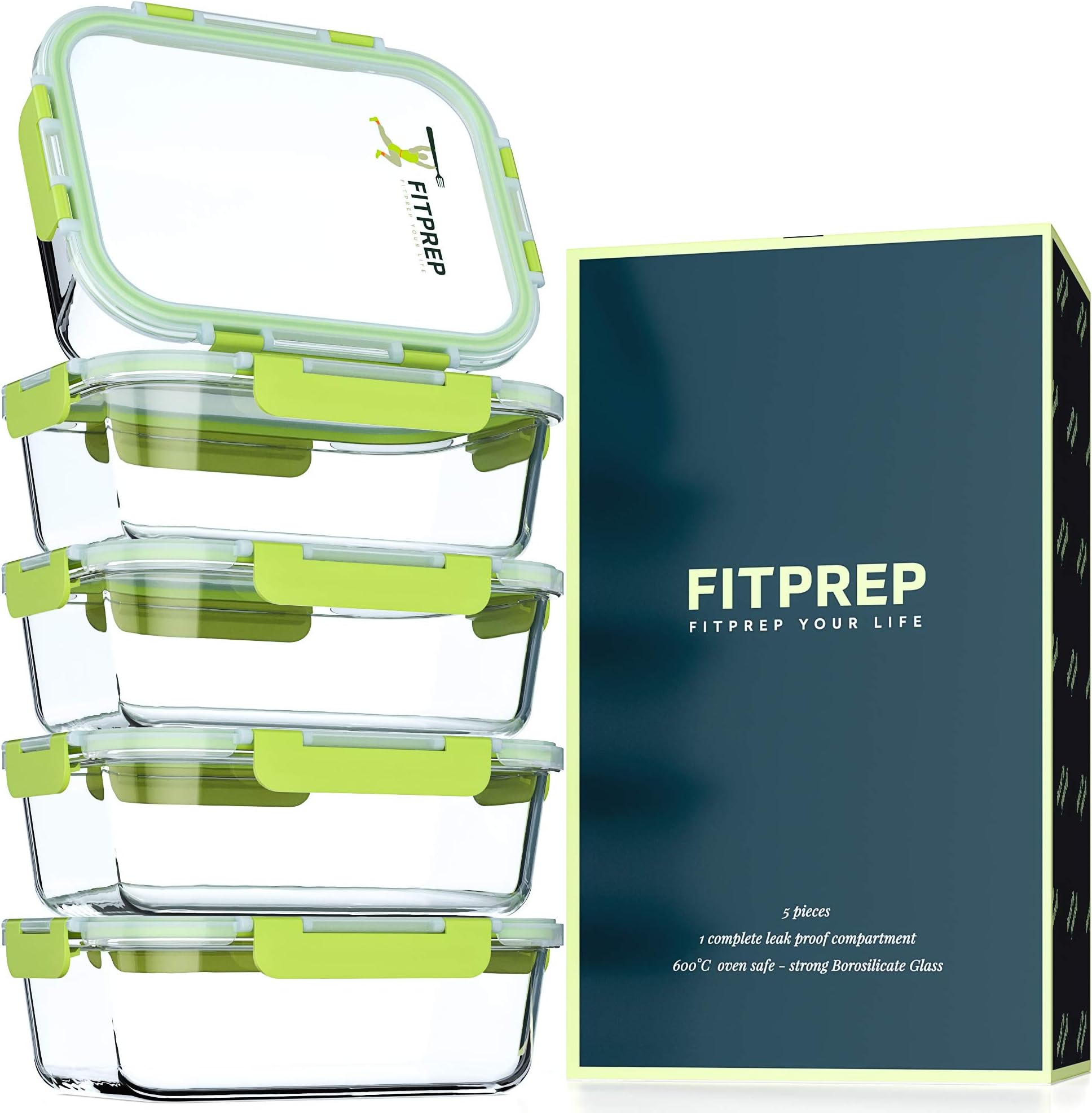 HEFTMAN Glasbehälter-Set 10er – Meal Prep Mit De Produktbild-Vorschau 3