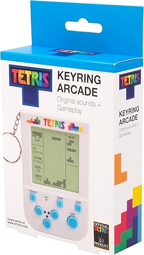 Miniatura 6 de Llavero Tetris - Juego de arcade portátil retro para niños y adultos. Juego tradicional con 15 niveles de juego retro que incluyen juego y sonidos